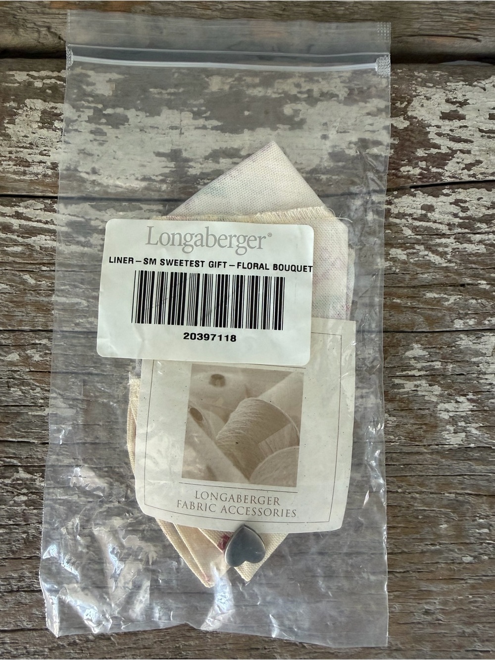 Longaberger Small Sweetest Gift basket liner
